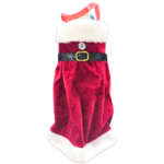 Santa Coat Bottle Cover 20 × 13 cm – Christmas Wine Bottle Jacket