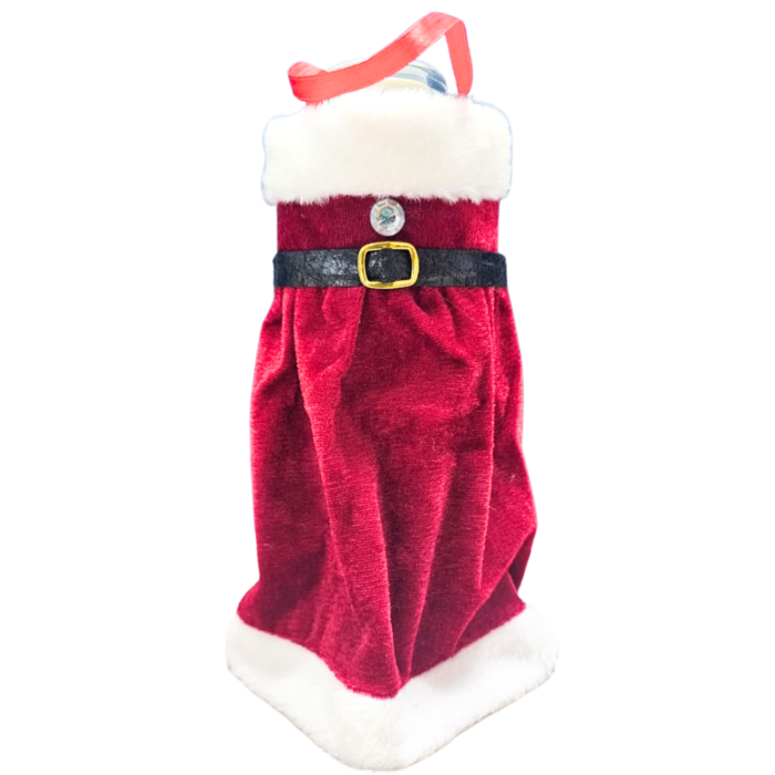 14 Santa Coat Bottle Cover 20 × 13 cm – Christmas Wine Bottle Jacket - Image 1