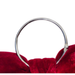 24 x 24 cm Velvet Christmas Bow Decoration – Large Red Soft Fabric Bow - Image 3