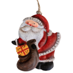 Set of 2 Santa Hanging Ornaments – 9 × 7 cm - Image 3