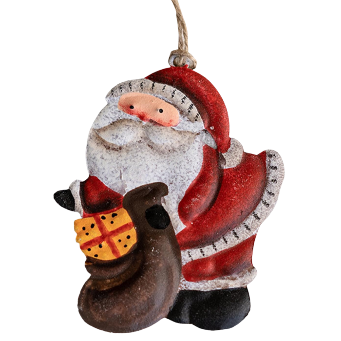 Set of 2 Santa Hanging Ornaments – 9 × 7 cm - Image 3