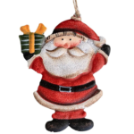 Set of 2 Santa Hanging Ornaments – 9 × 7 cm - Image 2