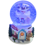Musical Gingerbread House Snow Globe – 17 x 12 cm Multi-Color LED Light & Music - Image 3