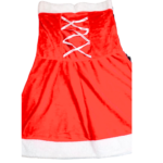 Christmas Santa Dress for Girls (Free Size, Age 5–10 Years) – Cute Red Velvet Santa Costume with Cape, Belt & Hat, Xmas Party Dress-Up for School, Events & Festive Celebrations - Image 3