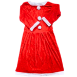 Girls Santa Claus Dress Costume Set (4–6 Years) – Includes Santa Frock & Hat - Image 4