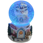 Musical Gingerbread House Snow Globe – 17 x 12 cm Multi-Color LED Light & Music - Image 7
