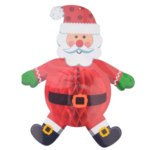Honeycomb Santa Claus Decoration 35 cm – 3D Christmas Hanging Decoration for Home, Office, Kids Party & Festive Décor