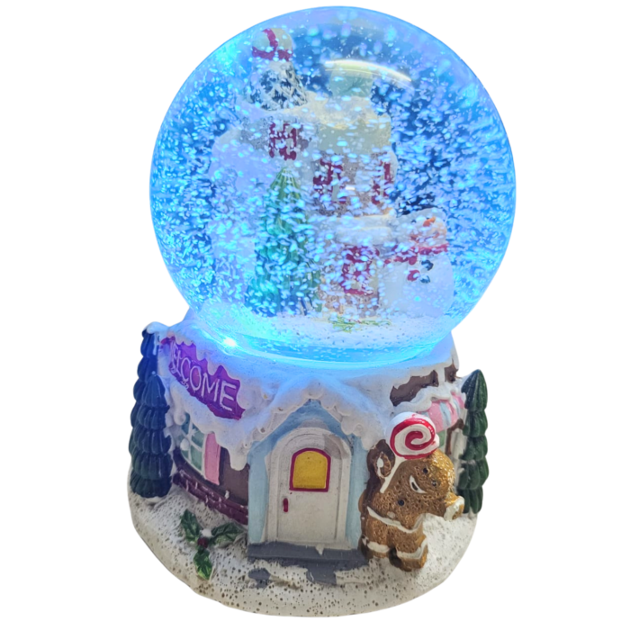 Musical Snowman Snow Globe – 17 x 12 cm Multi-Color LED Light & Music - Image 2