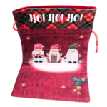 Christmas Gift Bag 32 × 20 cm – Ho Ho Ho Gnome Print Drawstring Bag - Reusable - Image 6