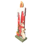 Snowman Wooden Christmas Candle Decoration – 34 x 10 cm - Image 3