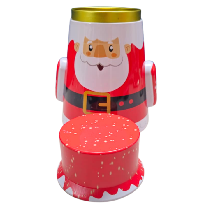 Metal Santa Container 18 × 11 cm – Christmas Candy Jar - Image 2