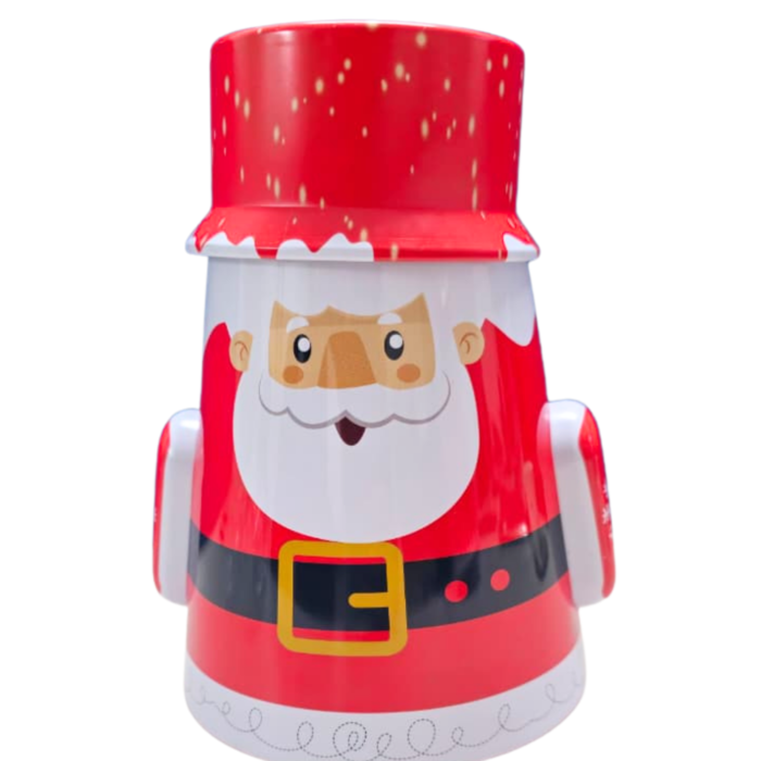 40 Metal Santa Container 18 × 11 cm – Christmas Candy Jar - Image 1