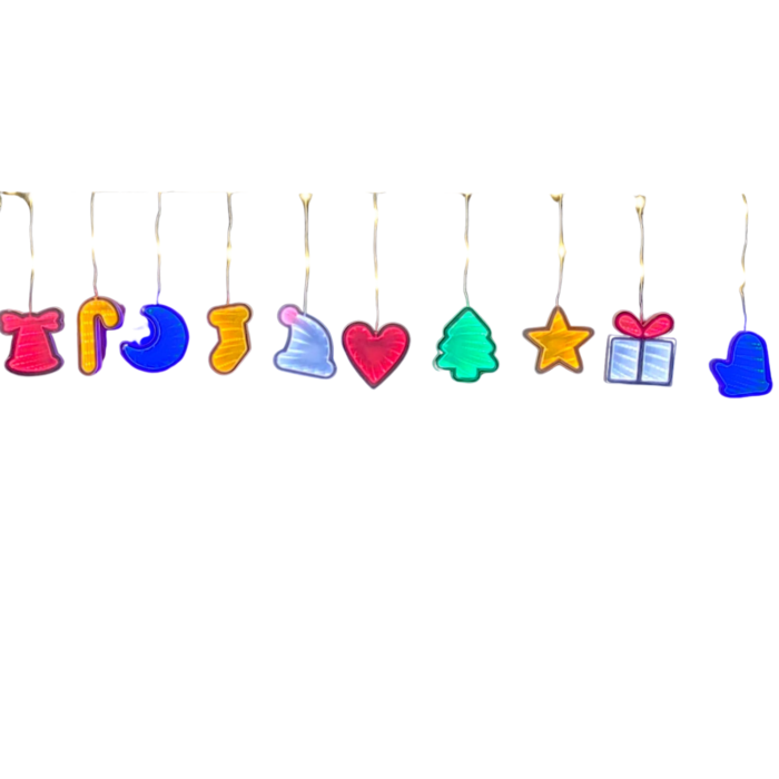Christmas Decorative Hanging Strip with Colorful Festive Ornaments - Image 6