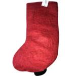 Christmas Snowman Stocking – 45 x 29 cm Large Burgundy & Beige Knit Xmas Stocking with Plush Snowman, Hanging Fireplace Decoration for Home Stuffers - Image 6