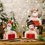 1pcs Christmas Advent Calendar - Wooden Christmas Snowman Countdown Calendar - Image 6