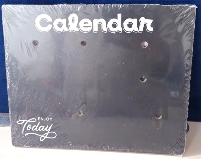 Wooden Desk Calendar with Interchangeable Date Cards, Black Base with Colorful Month and Day Display, Inspirational Quotes, Office Home Decor - Image 2