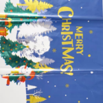 Merry Christmas Table Cover 54 x 72 Inches – Reusable 120 Micron Thick Christmas Tablecloth for Dining Table, Home, Party & Holiday Decoration