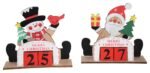 1pcs Christmas Advent Calendar - Wooden Christmas Snowman Countdown Calendar - Image 4