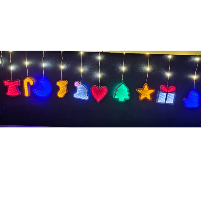 Christmas Decorative Hanging Strip with Colorful Festive Ornaments - Image 3