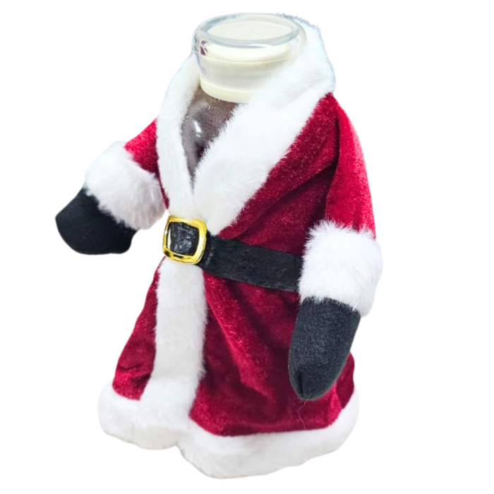 Santa Coat Bottle Cover 20 × 13 cm – Christmas Wine Bottle Jacket - Image 4