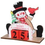 1pcs Christmas Advent Calendar - Wooden Christmas Snowman Countdown Calendar