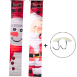 Set of 2 Festive Wall Hanging Banners – Merry Christmas & Happy New