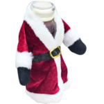 Santa Coat Bottle Cover 20 × 13 cm – Christmas Wine Bottle Jacket - Image 3