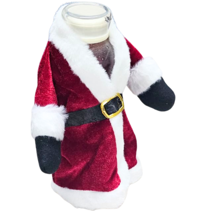 Santa Coat Bottle Cover 20 × 13 cm – Christmas Wine Bottle Jacket - Image 3