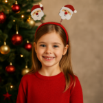 Set of 2 Santa Claus Christmas Headbands for Kids & Adults