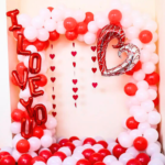 Valentine I Love You Balloon Decoration Pack | Romantic Room Decoration | Red & White Balloon Decor for Anniversary, Proposal & Special Occasions