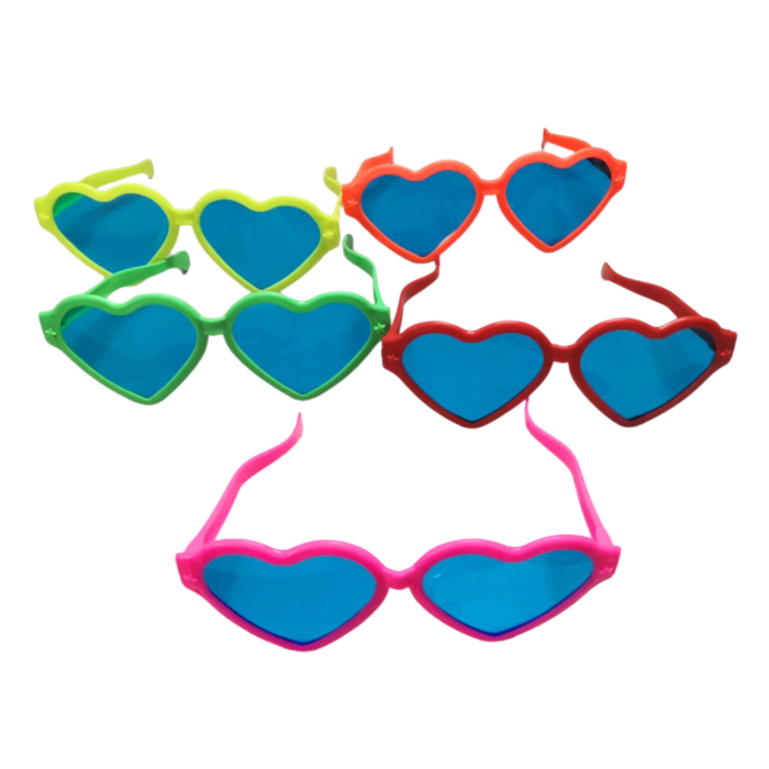 Big Size Heart Shape Party Goggles for Kids & Adults (Random Color) - Image 2