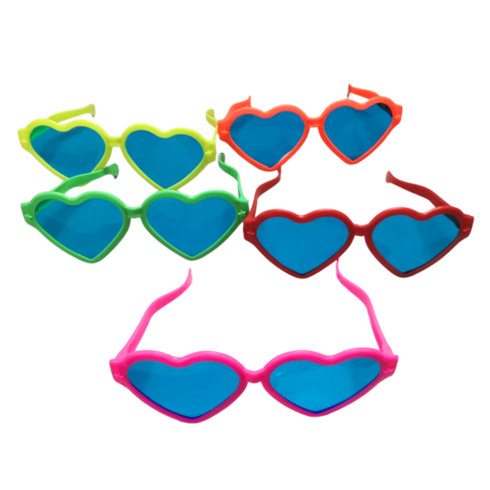 Big Size Heart Shape Party Goggles for Kids & Adults (Random Color) - Image 3