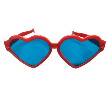 Big Size Heart Shape Party Goggles for Kids & Adults | Oversized Fancy Sunglasses for Birthday, Valentine, Photo Booth & Theme Parties | Fun Costume Eyewear (Random Color)