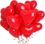 Pack of 30 Red Heart Shape Balloons