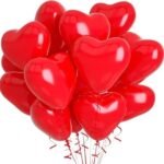 Pack of 30 Red Heart Shape Balloons