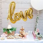 Gold Love Letter Foil Balloon - Image 2