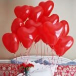 Pack of 30 Red Heart Shape Balloons - Image 3
