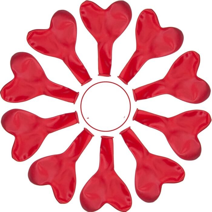 Pack of 30 Red Heart Shape Balloons - Image 4