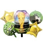 Football Theme Foil Balloon Set of 5 Pcs (Air or Helium)