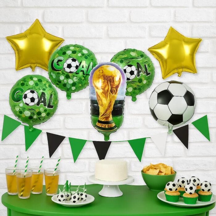 Football Theme Foil Balloon Set of 5 Pcs (Air or Helium) - Image 2