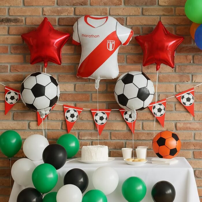 Football Theme Foil Balloon Set of 5 Pcs – (Air or Helium) - Image 2