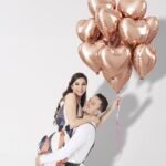 Rose Gold Heart Shaped Foil Balloons - Set of 5 - Image 3