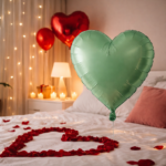 18 Inch Green Heart Foil Balloon - Image 3