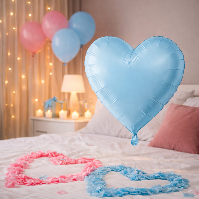 18 Inch Blue Heart Foil Balloon for Party Decorations | Helium & Air Fillable Heart Shape Balloon | Birthday, Anniversary, Valentine, Baby Shower & Romantic Decoration – 18 Inch - Image 3