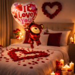 I Love You Teddy Bear Foil Balloon 84 x 50 cm | Air or Helium - Image 3