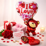 I Love You Teddy Bear Foil Balloon 84 x 50 cm | Air or Helium - Image 4