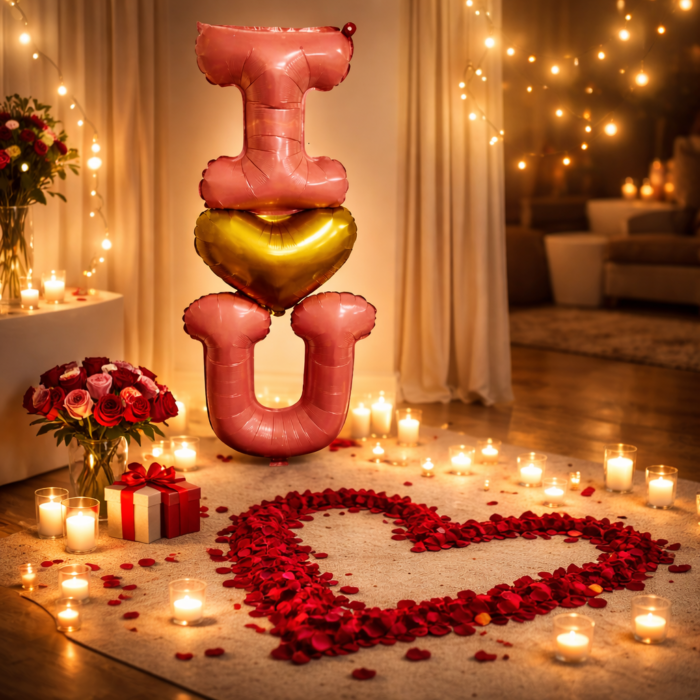 3 Layer I Love You Foil Balloon Large Size - Image 3