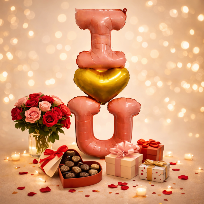 3 Layer I Love You Foil Balloon Large Size - Image 4