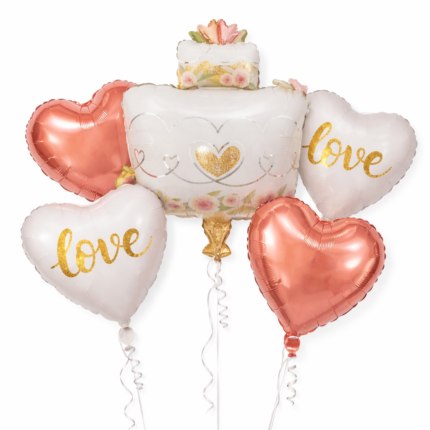 Love Theme Foil Balloons Set of 5