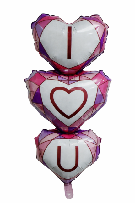 “I U” Heart Foil Balloon Set
